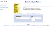 Tablet Screenshot of cylex-branchenbuch-aachen.de
